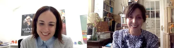 The Mole Agent director Maite Alberdi with Anne-Katrin Titze on her composer Vincent van Warmerdam: “He took the reference of film noir and really adapted it to the emotion of the film and the tone of the film in the soft humour.”