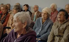 Marta asleep on the right and Sergio in the back paying close attention to the goings on: “Sergio is super important with Marta.”