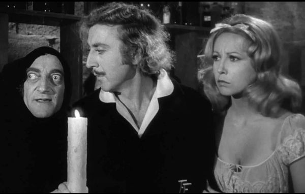 Mel Brooks’s Young Frankenstein, co-written with Gene Wilder (seen here with Marty Feldman and Teri Garr) inspired Tony McNamara’s screenplay adaptation of Alasdair Gray’s novel for Yorgos Lanthimos’s Poor Things (Oscar wins for Emma Stone and costume designer Holly Waddington).