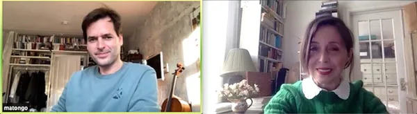 Matthias Luthardt with Anne-Katrin Titze on his cello musicianship inspiring Clemens Berg’s role in Pingpong: “I used to play a lot when I was a teenager. I was playing intensely.”