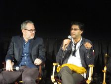 Oscar winners: Asif Kapadia (Amy) on the mike with Morgan Neville (20 Feet From Stardom)
