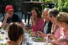 Antoinette (Laure Calamy) with fellow hikers of the Robert Louis Stevenson trail in the Cévennes