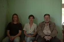 Caleb Landry Jones as Nitram, with Judy Davis and Anthony LaPaglia, who play his parents