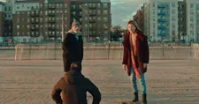 Lena (Nadia Mikhalkova) and Kakhi (Levan Tediashvili) see a broken Soso (Giorgi Tabidze)