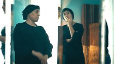 Olfa Hamrouni with Hind Sabri who plays and confronts her in Four Daughters
