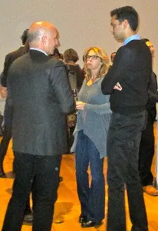 New York representative for German Films Service + Marketing Oliver Mahrdt with co-organizer Rajendra Roy, the Celeste Bartos Chief Curator of Film, MoMA