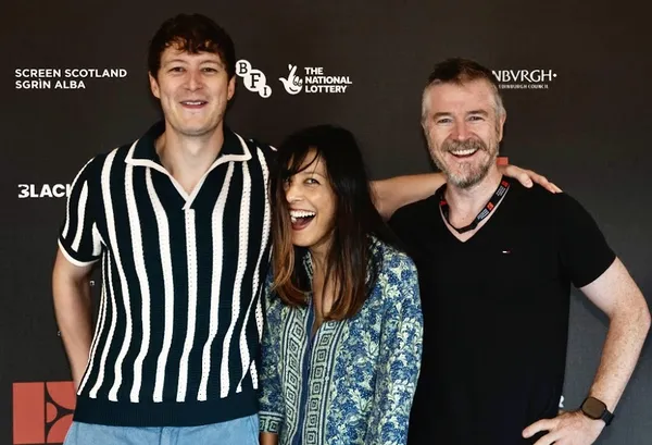 On The Sea team, from left, Lorne MacFadyen, director Helen Walsh and Barry Ward