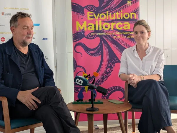 Phedon Papamichael with festival founder and director Sandra Lipski, 'It's always nice when there's a festival that's not just about the actors and the commerce and the market but also pays attention to the filmmakers, and young film students can come and get inspired'