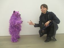 Paola Pivi's We Are The Baby Gang member with Anne-Katrin Titze at the Perrotin Gallery in New York