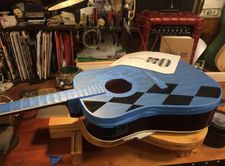 Cindy Hulej's Paterson guitar, a work in progress