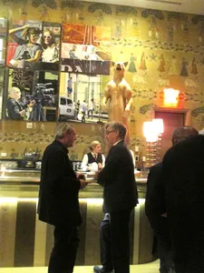 Paul Auster with Wim Wenders at the Whitby reception for Pope Francis: A Man Of His Word