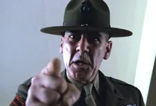 R Lee Ermey as Gunnery Sergeant Hartman in Full Metal Jacket