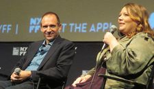 Ralph Fiennes looks on as Joanna Scanlan explains: 'At that moment I felt great love and tenderness for Felicity [Jones]'.