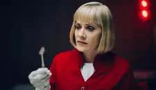 Dr Crober examines a tissue sample