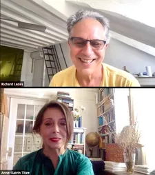 Richard Ledes with Anne-Katrin Titze on Bill Raymond: “He’s so wonderful. We’ve done three films together and worked on a fourth.”