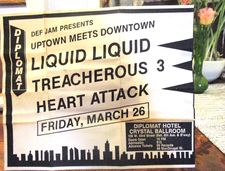 Rick Rubin and Ed Bahlman Def Jam first event with Liquid Liquid, Treacherous Three, Heart Attack in 1982