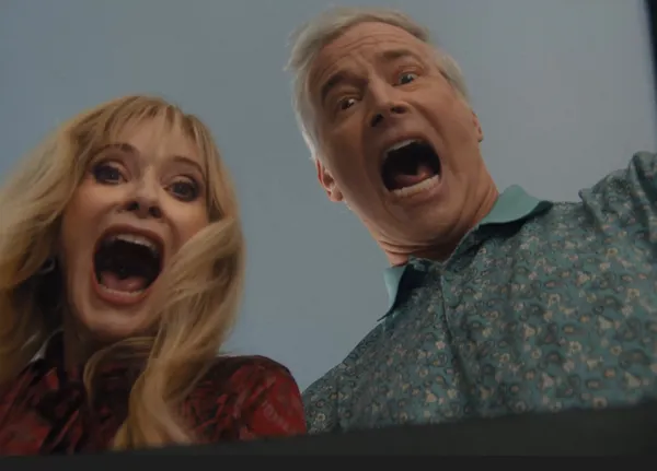 Barbara Crampton and Rob Huebel in Grind