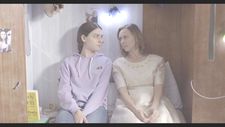 Sveva (Romana Maggiora Vergano) in the closet with her mother Lisa (Monica Dugo)