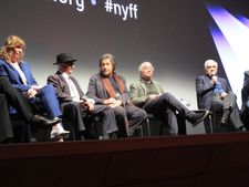 The Irishman producer Jane Rosenthal, Joe Pesci, Al Pacino, Robert De Niro, and Martin Scorsese