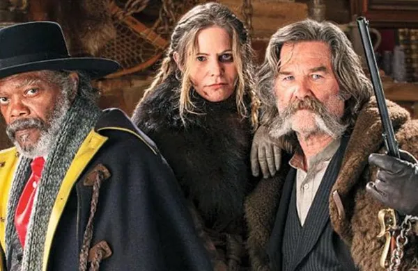 Samuel L Jackson, Jennifer Jason Leigh and Kurt Russell