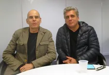 Foxtrot director Samuel Maoz with his star Lior Ashkenazi
