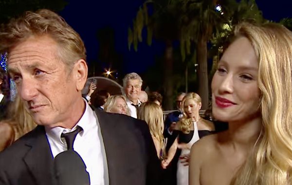 Sean Penn and daughter Dylan on the red carpet before the premiere of Flag Day