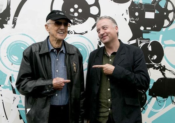 Haskell Wexler and Seamus McGarvey at Edinburgh International Film Festival in June.
