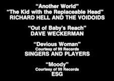 Smithereens music end credit roll