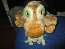 Anne-Katrin Titze's Steiff owl at home without Whit Stillman's glasses: "I just love their stuffed animals. This is a huge one."