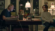 Tomas (Stellan Skarsgård) with Anja (Andrea Bræin Hovig) in Hope (Håp)