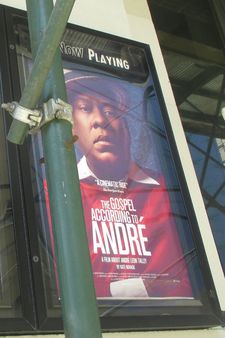 ‪The Gospel According To André‬ poster at the Angelika Film Center in New York