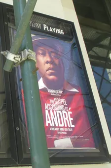 ‪The Gospel According To André‬ poster at the Angelika Film Center in New York