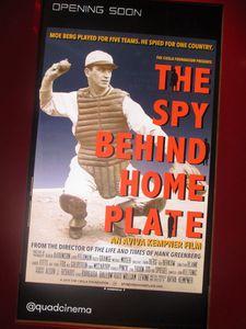 The Spy Behind Home Plate poster - opens at the Quad Cinema on May 31