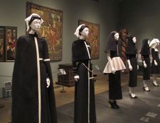 Thom Browne's evening ensembles inspired by the "ecclesiastical fashion show" in Federico Fellini's Roma