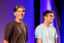 Jason Patel who plays a British Indian drag queen in Unicorns, and the film's co-director James Krishna Floyd picked up two awards at the closing ceremony