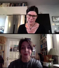 Vanessa Lapa with Anne-Katrin Titze on Stanley Cohen: “Stanley told us about a 1971 Paramount project and he urged me to contact Andrew Birkin.”