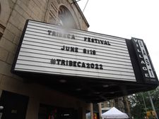 Tribeca Film Festival on the Village East by Angelika marquee