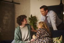Nicholas (Zen McGrath) with his parents Kate (Laura Dern) and Peter (Hugh Jackman)