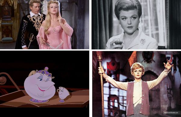 Angela Lansbury was a versatile star, with films including, clockwise from top left, The Court Jester, The Manchurian Candidate, Bedknobs And Broomsticks and Beauty And The Beast