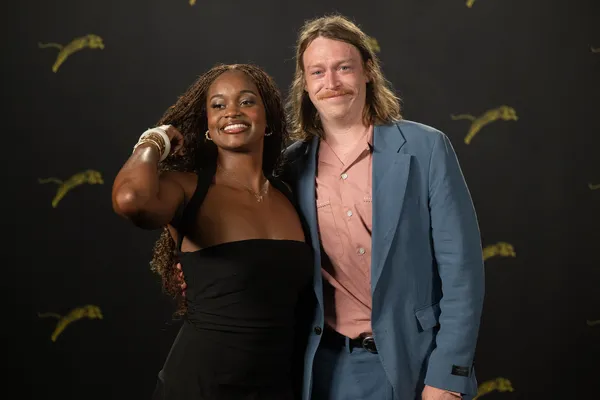 India Marie Cross and Caleb Landry Jones in Locarno