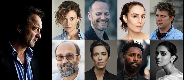 Jury duty in Cannes: Vincent Lindon, far left. From top left, Jasmine Trinca, Joachim Trier, Noomi Rapace, Jeff Nichols; (bottom from left) Asghar Farhadi, Rebecca Hall, Ladj Ly and Deepika Padukone (