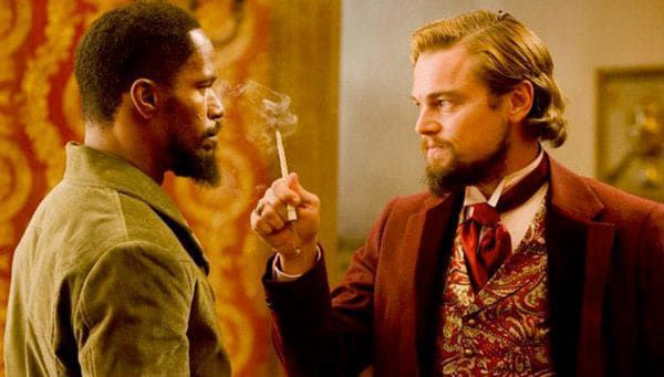 Jamie Foxx and Leonardo DiCaprio in Django Unchained