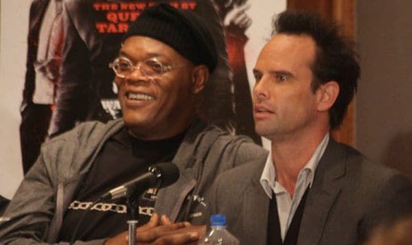 Samuel L Jackson (Stephen) and Walton Goggins (Billy Chase) speaking about Candyland