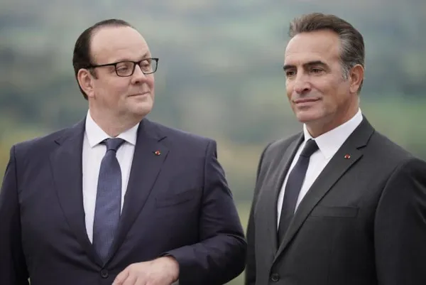 Grégory Gadebois and Jean Dujardin in Presidents