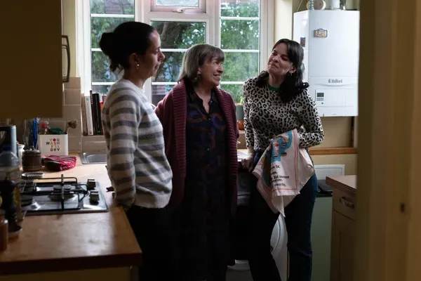 Kate O'Flynn, Marion Bailey and Alice Bailey Johnson in Tender Loving Care. Mike Leigh: c ompassion is as important in these times as at any other times'