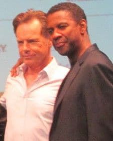 Bruce Greenwood and Denzel Washington at the press conference