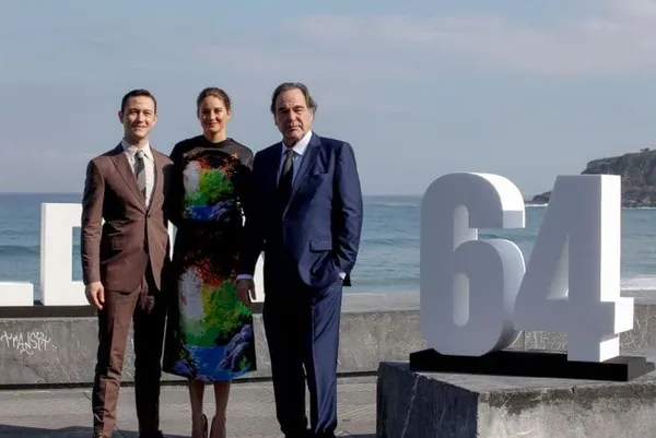 Joseph Gordon-Levitt, Shailene Woodley and Oliver Stone in San Sebastian