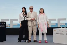Marion Bailey, Paul Jesson and Alice Bailey Johnson in San Sebastian