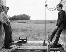 Denis Lavant and John Skoog on the set of Redbout. Lavant: 'I don't think I am so intense in my real life but they do call me for this kind of role'