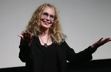 Mia Farrow accepts her Leopard Club Award at the Piazza Grande in Locarno last night (8 August)